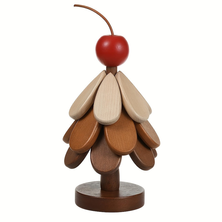 Set Of 2, Wooden Christmas Tree Coasters, Creative Tree Shape Heat Resistant Mats, Wooden Table Runners for Kitchen And Dining Room, No Cover, No Filler, Home Decoration