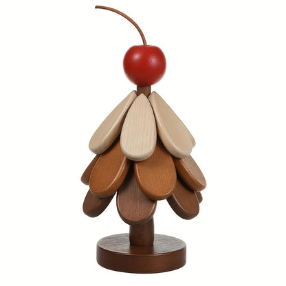 Set Of 2, Wooden Christmas Tree Coasters, Creative Tree Shape Heat Resistant Mats, Wooden Table Runners for Kitchen And Dining Room, No Cover, No Filler, Home Decoration