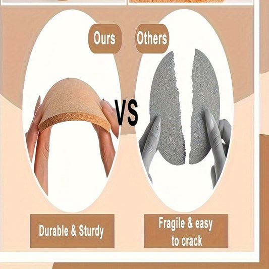 200pcs Cork Coaster for Drink Absorbent Blank Coasters Bulk Tea or Coffee Coaster Set 4 Inch Wooden Thick Cork Coasters for Wine Glass Cup Mug DIY Crafts Office Home Cottage Round